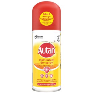 Autan Multi Insect Dry Spray Εντομοαπωθητικό/Αντικουνουπικό Σπρέι, 100ml