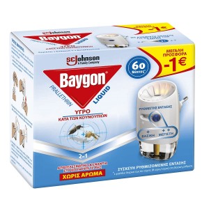 Baygon Εντομοαπωθητικό Υγρό για 60 Νύχτες Σετ 36ml