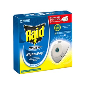 Raid Night & Day Εντομοαπωθητικό Διπλό Ανταλλακτικό