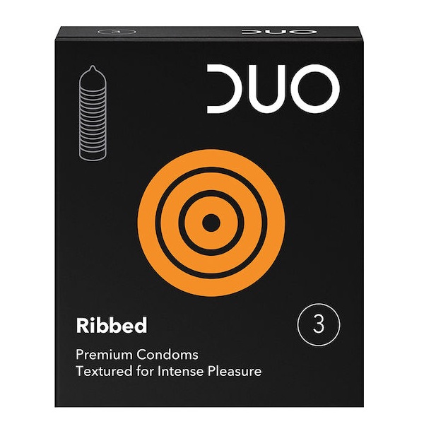 Duo Ribbed με Ραβδώσεις Προφυλακτικά 3τμχ Duo Ribbed με Ραβδώσεις Προφυλακτικά 3τμχ