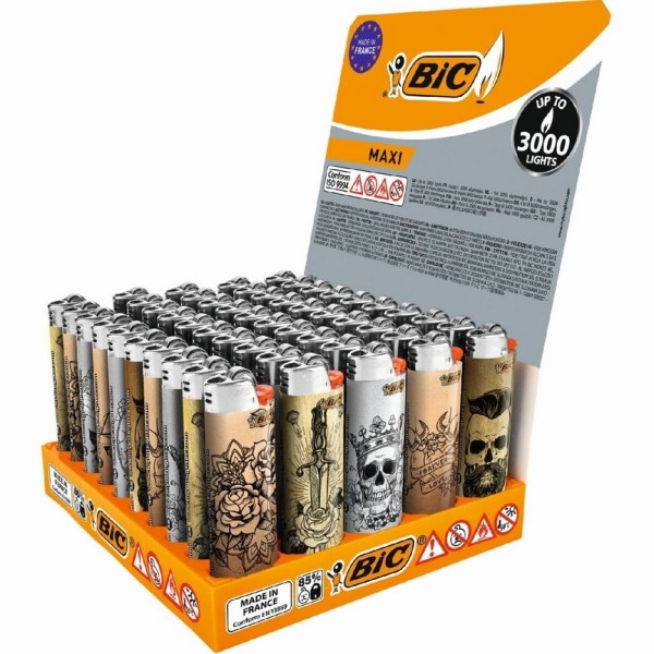 Bic Maxi Σχέδια Αναπτήρας 50τεμ. Bic Maxi Σχέδια Αναπτήρας 50τεμ.
