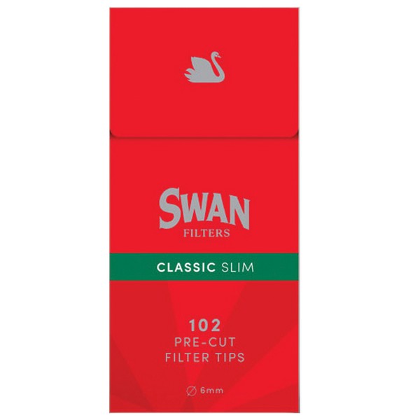 Swan Swan Φίλτρα Slim Red 6MM 102τεμ Swan Swan Φίλτρα Slim Red 6MM 102τεμ