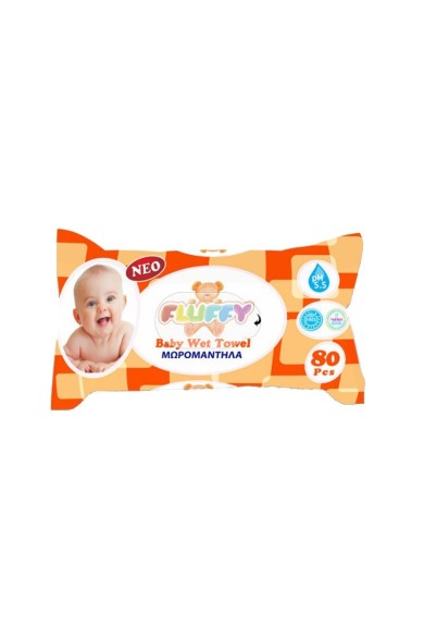 Fluffy Μωρομάντηλα 80Τεμ.