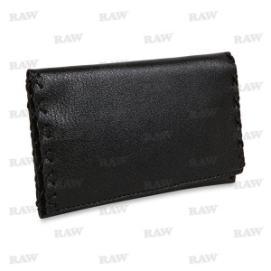 Καπνοθήκη Δερμάτινη Μάυρο Κέντημα