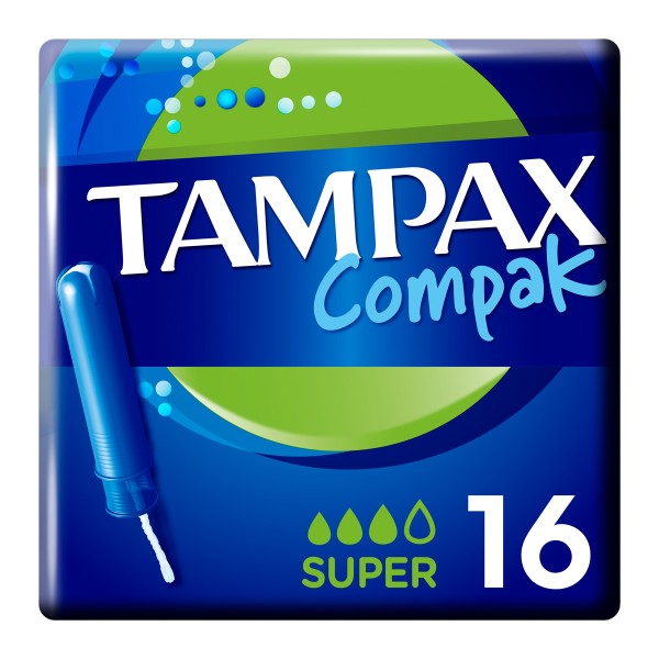 Tampax Compak Super Ταμπόν16 Τεμαχίων Tampax Compak Super Ταμπόν16 Τεμαχίων