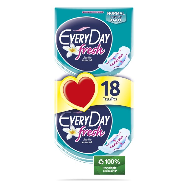 Every Day Ultra Plus Normal Σερβιέτες Με Φτερά 18 Τεμάχια Every Day Ultra Plus Normal Σερβιέτες Με Φτερά 18 Τεμάχια