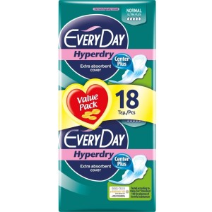 EVERY DAY Σερβιέτες Hyperdry Normal Ultra Plus Value Pack 18τμχ.