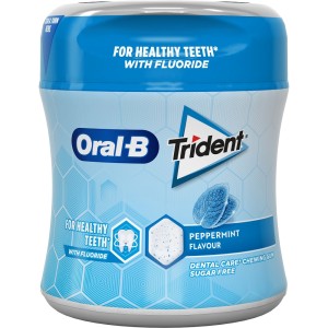Trident Dental Care Μέντα (μπλε) Μπουκάλι Τσίχλες 6X68gr