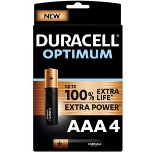 Duracell Optimum Αλκαλικές Μπαταρίες AAA LR3 1.5V 4τμχ