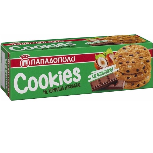 Cookies Παπαδοπούλου Φουντούκι (πράσινο) Μπισκότα 180gr Cookies Παπαδοπούλου Φουντούκι (πράσινο) Μπισκότα 180gr