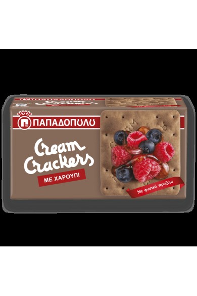 Cream Crackers Παπαδοπούλου Χαρούπι Σνακς 190gr