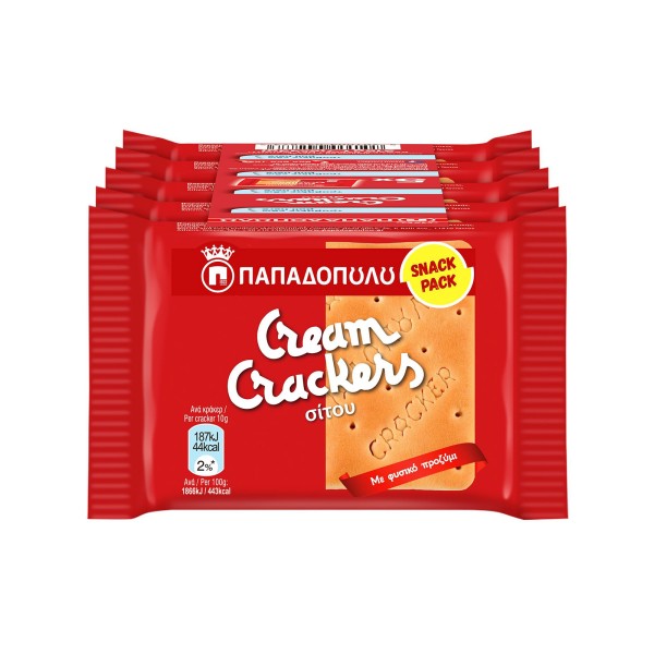 Cream Crackers Μίνι Κλασσικά Σνακς 5x43gr Cream Crackers Μίνι Κλασσικά Σνακς 5x43gr