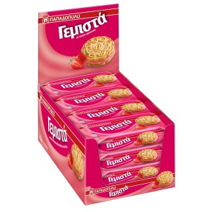 Γεμιστά Παπαδοπούλου φράουλα Μπισκότα 58gr
