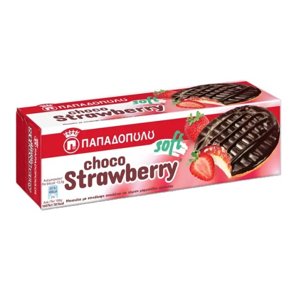 ChocoStrawberry Παπαδοπούλου Μπισκότα 150gr ChocoStrawberry Παπαδοπούλου Μπισκότα 150gr