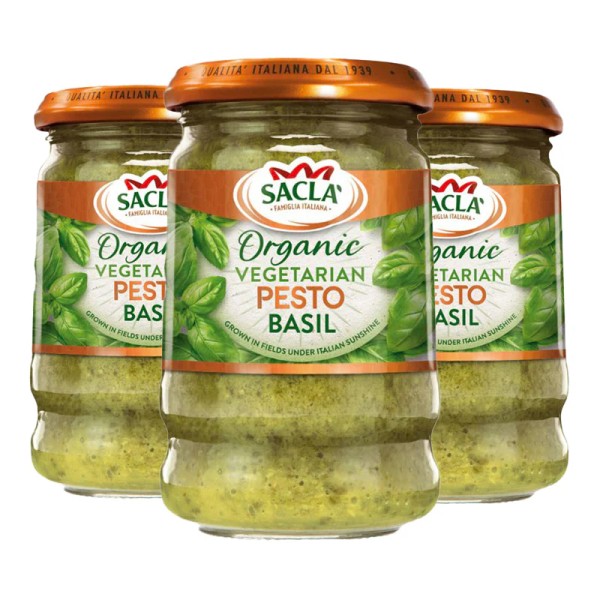 Sacla Pesto Vegan Basil Σάλτσες 190gr Sacla Pesto Vegan Basil Σάλτσες 190gr