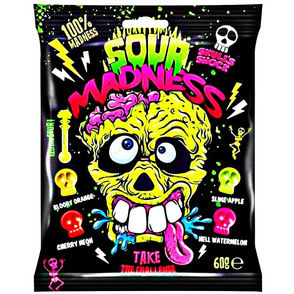 Sour Madness (Μαύρο) καραμέλες 60gr Sour Madness (Μαύρο) καραμέλες 60gr