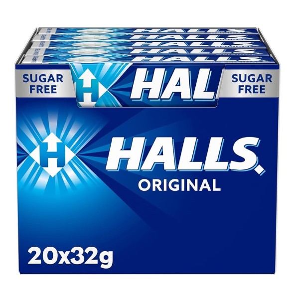 Halls Original Καραμέλες 20x32gr Halls Original Καραμέλες 20x32gr