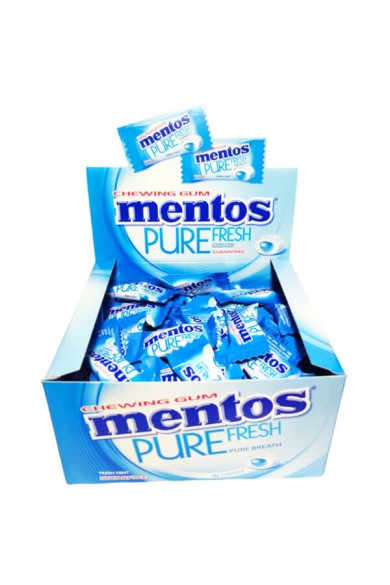 Mentos Pure Fresh Freshmint Mini (μπλε) Τσίχλες 100τεμ, Mentos Pure Fresh Freshmint Mini (μπλε) Τσίχλες 100τεμ,