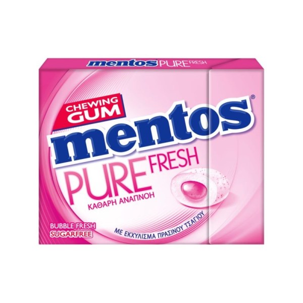 Mentos Pure Fresh BubbleFresh Τσίχλες 12χ30gr Mentos Pure Fresh BubbleFresh Τσίχλες 12χ30gr