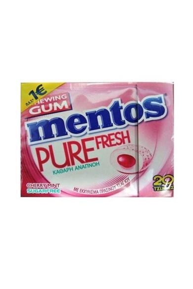 Mentos Pure Fresh Cherrymint Τσίχλες 12χ30gr Mentos Pure Fresh Cherrymint Τσίχλες 12χ30gr