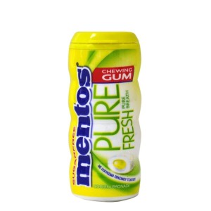 Mentos Pure Fresh Lemon Μπουκάλι Τσίχλες 12χ28gr