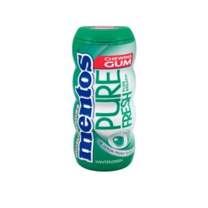 Mentos Pure Fresh Wintergreen (πράσινο) Μπουκάλι Τσίχλες 12χ28gr