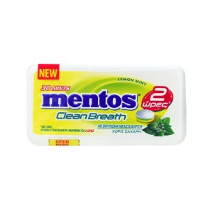 Mentos Cleanbreath Lemonmint Καραμέλες 12τεμ.