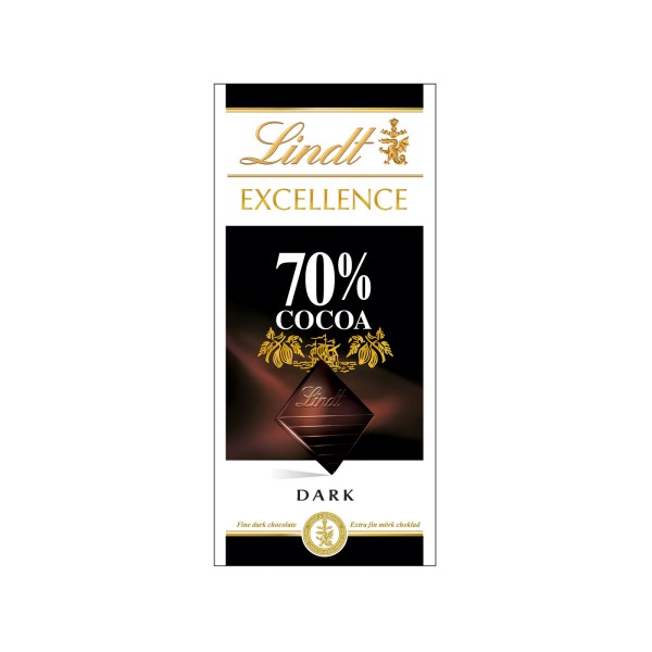 Lindt Excellence Υγείας 70% Κακάο Σοκολάτες 100gr Lindt Excellence Υγείας 70% Κακάο Σοκολάτες 100gr