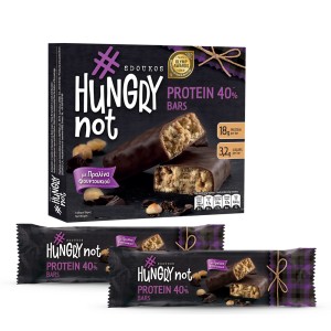 Hungry Not Protein 40% Πραλίνα Φουντουκιού Μπάρες 45gr